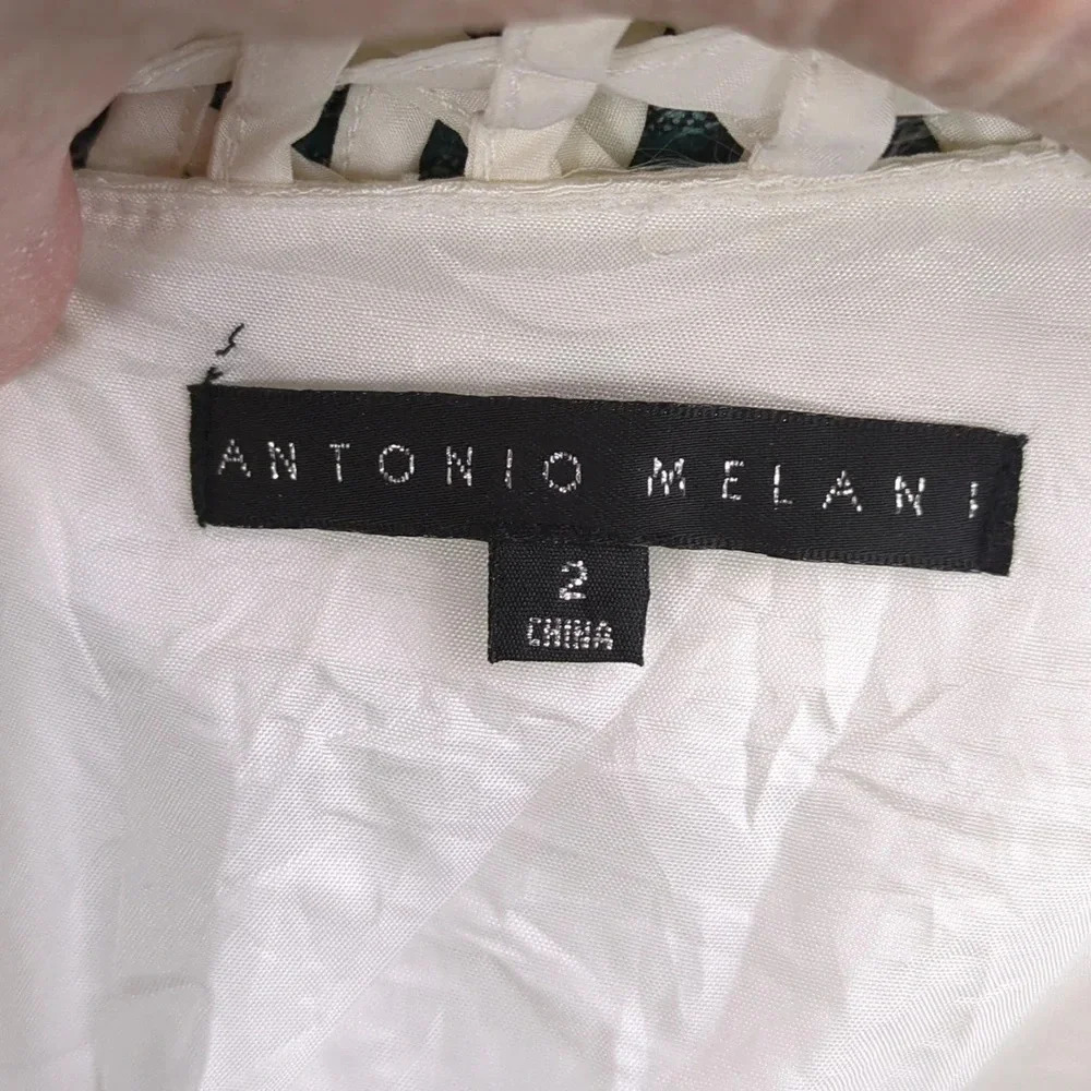 Antonio Melani Sheath Dress, Silk Lattice Yoke - Picture 13 of 14